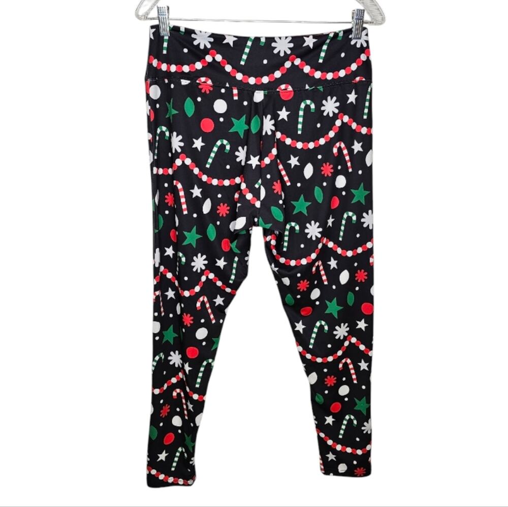 Tipsy Elves Holiday Goodies High Waisted Leggings Hidden Pocket Large